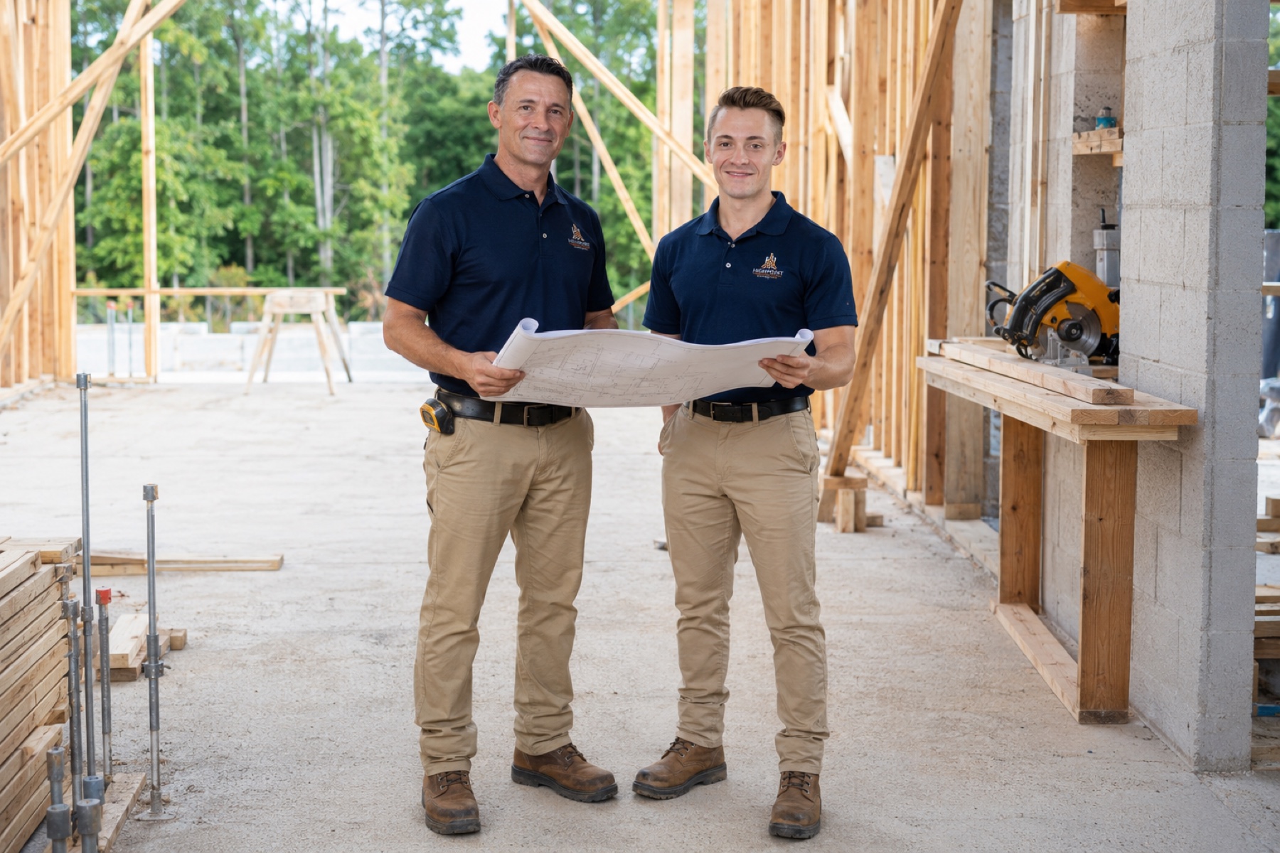 Strong Tower Carpentry team on the job site